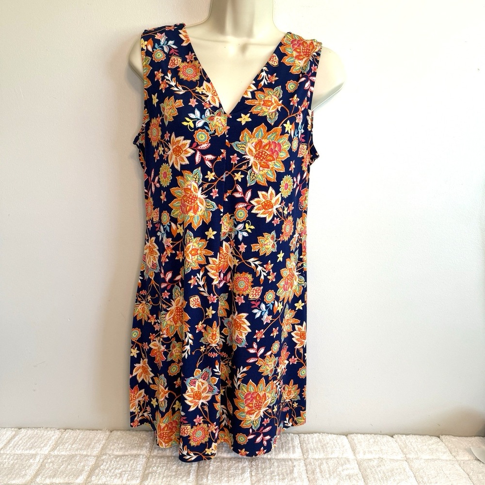 Womens Floral Y2K Sleeveless Dress M V-Neck Fairy Feminine Dainty Festival Boho